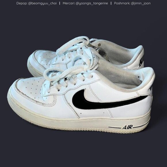 Unisex Black and White Nike Air Force 1 - Picture 2 of 7